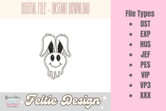 Bunny ITH Feltie Design Review for Merch