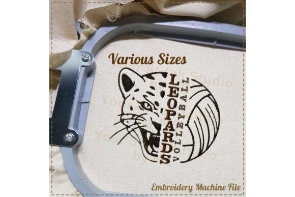 Leopard Volleyball Embroidery Design Review