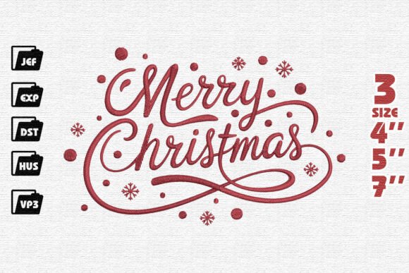 Review: Beautiful Sign Merry Christmas Embroidery Design