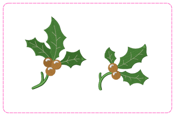 Review: Christmas Holly Leaves Embroidery Design