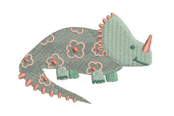 Review: Floral Dinosaur Embroidery Design for Gifts
