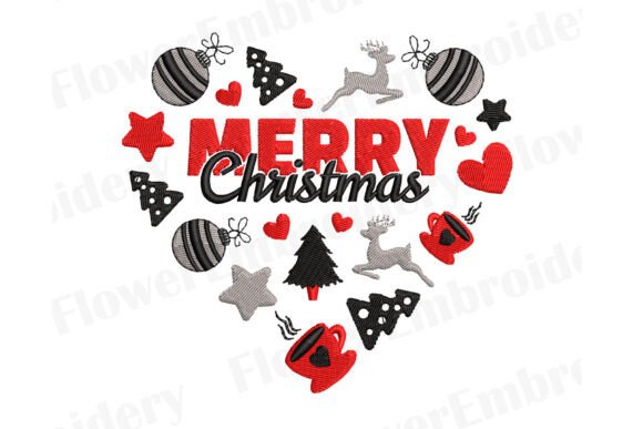 Review: Merry Christmas Heart Machine Embroidery
