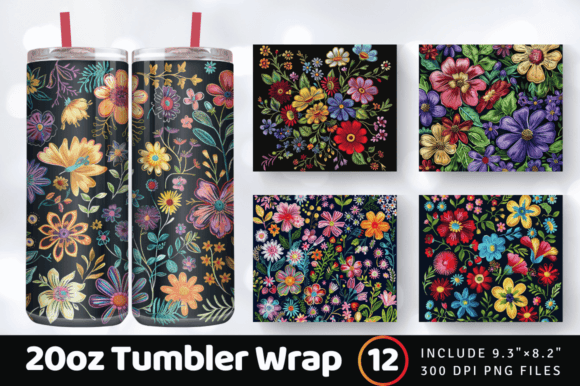 Review: Summer Embroidery Floral Tumbler Design