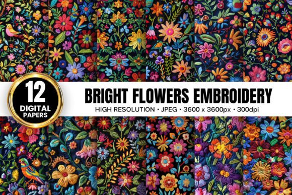 Reviewing Floral Embroidery Digital Papers for Real Projects