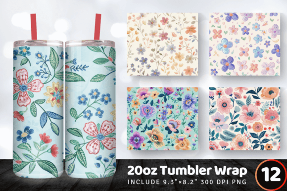 Reviewing Pastel Embroidery Flowers Tumbler Wrap