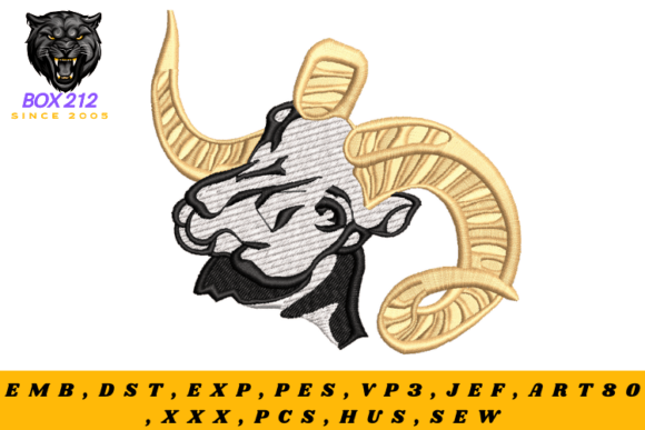 Reviewing the Ram Face Digital Embroidery Design