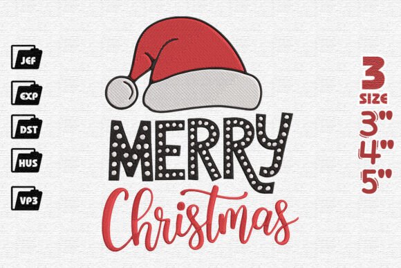 Santa Hat, Merry Christmas Embroidery: A Designer’s Review